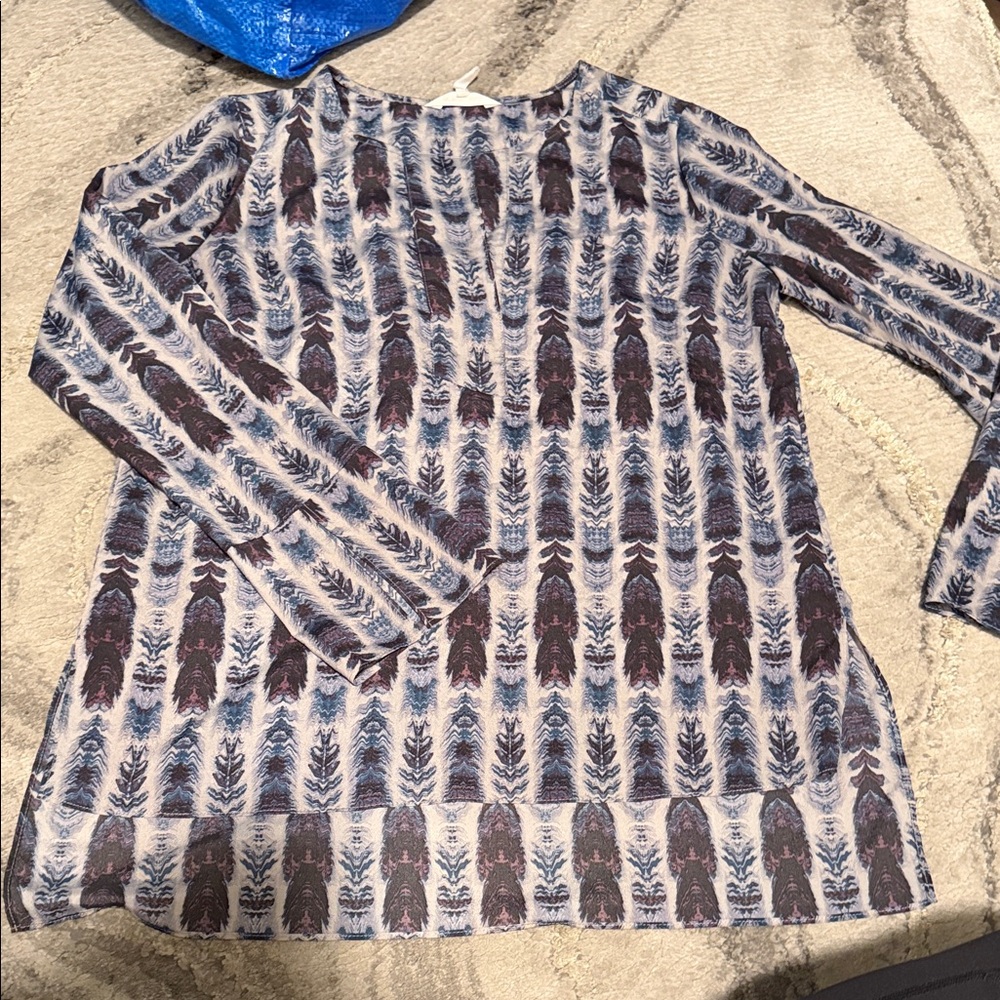 BCBG Patterned Long Sleeve Women's Top